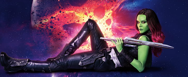 4K, Guardians of the Galaxy Vol 2, Zoe Saldana, Gamora, 8K