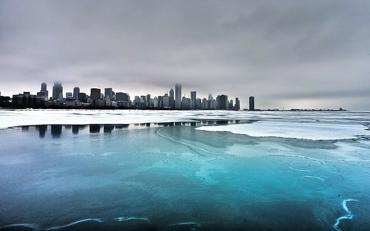 frozen lake, HD wallpaper