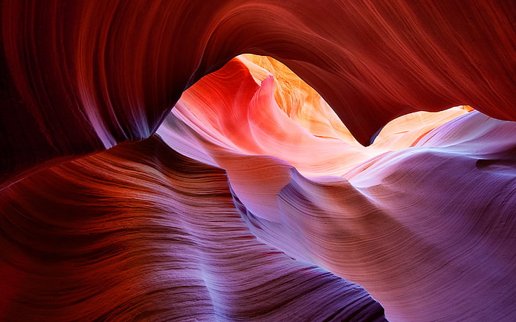 brown and beige abstract painting, Antelope Canyon, rock formation, HD wallpaper