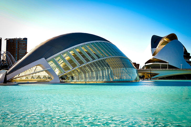 Spain, Valencia, City of Arts and Sciences, building, architecture, HD wallpaper