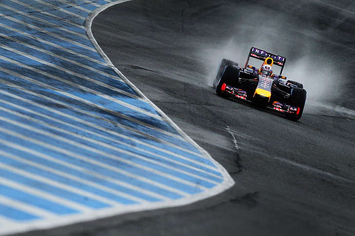 black and red Formula1 vehicle, Formula 1, Red Bull, Red Bull Racing, HD wallpaper