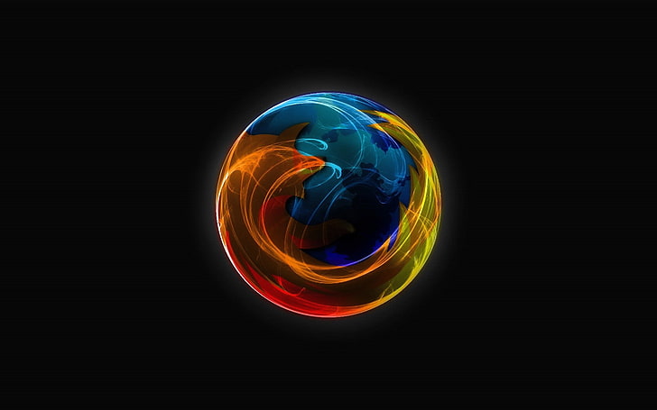 logo, Browser, open source, dark, Mozilla Firefox, HD wallpaper