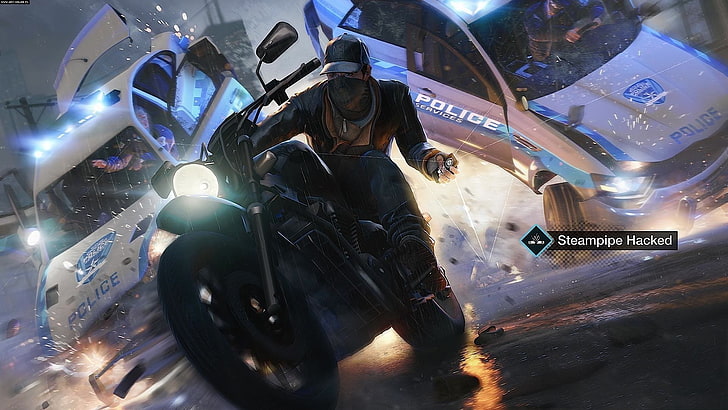 Video Game, Watch Dogs, Aiden Pearce, mode of transportation, HD wallpaper