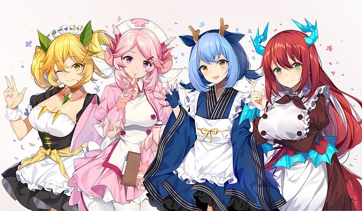 anime, anime girls, Trading Card Games, Yu-Gi-Oh!, maid, maid outfit