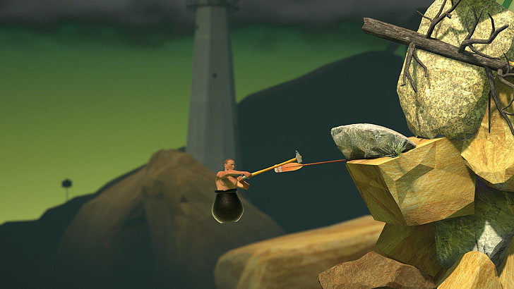 Video Game, Getting Over It with Bennett Foddy, leaf, plant part, HD wallpaper
