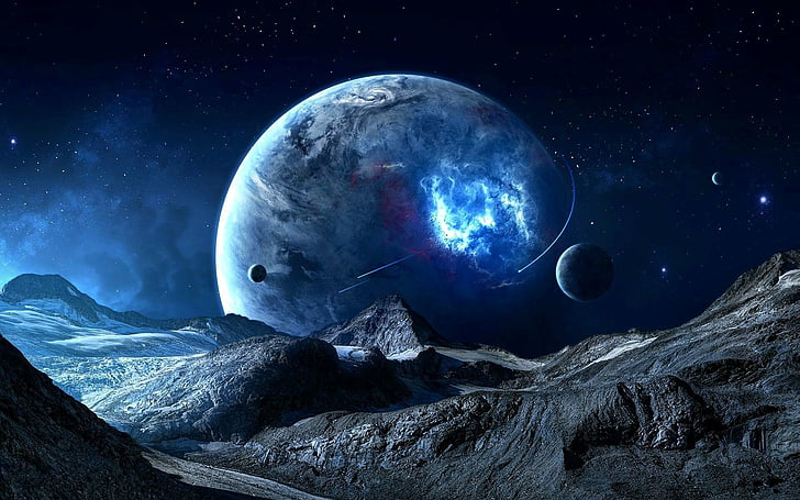 Sci Fi, Planet Rise, HD wallpaper