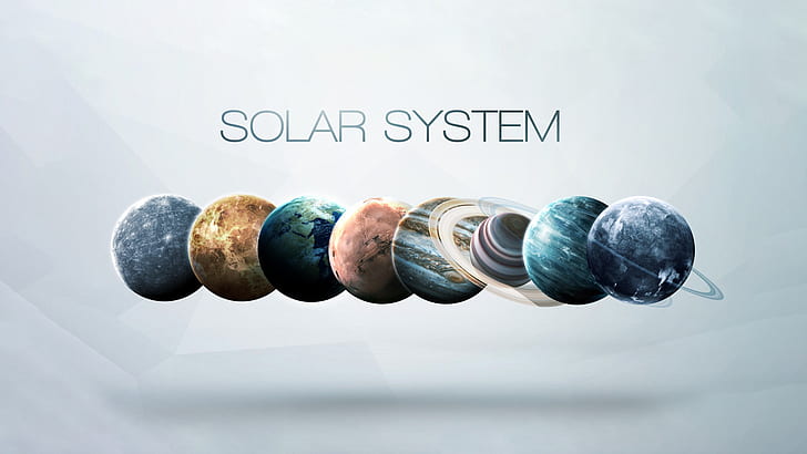 Solar System, space, space art, simple background, Vadim Sadovski, HD wallpaper