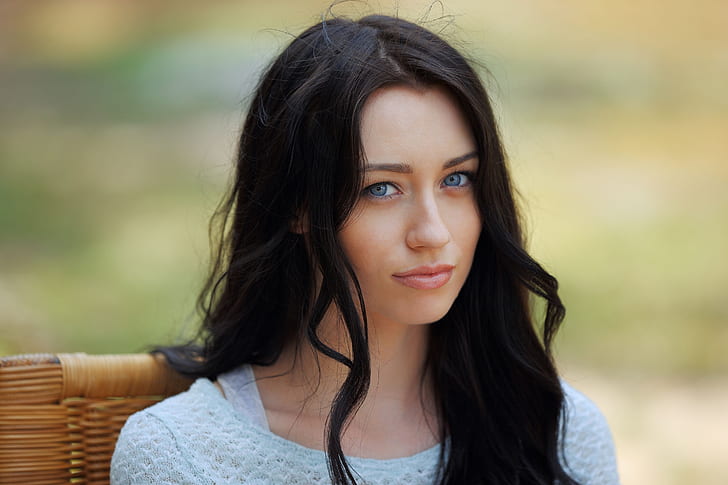 6. "Blue-eyed girl with dark hair and gorgeous curls" - wide 5