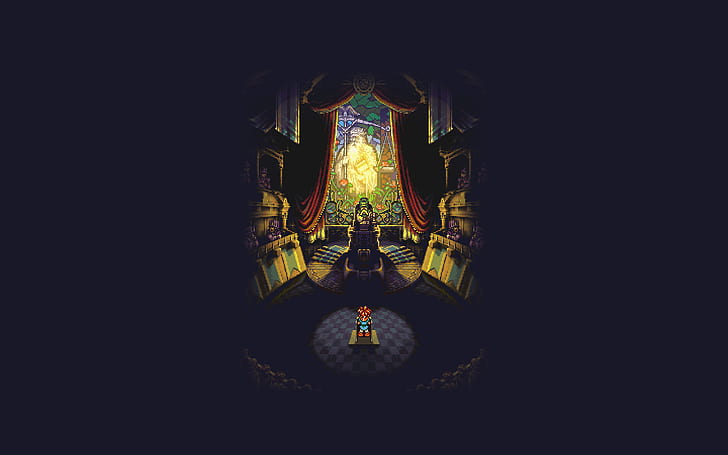 Chrono Trigger SNES HD, yellow and green mosaic room, video games