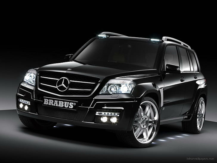Mercedes Brabus GLK Widestar, black mercedes-benz suv, cars, mercedes benz