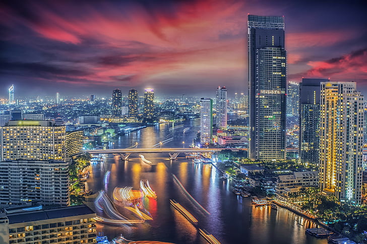 Bangkok, Thailand, 4k, 8k, HD, river, HD wallpaper