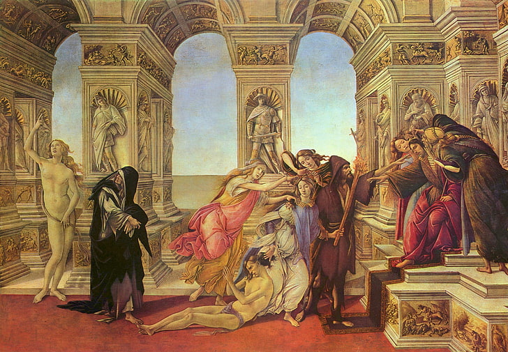 picture, genre, Sandro Botticelli, Slander