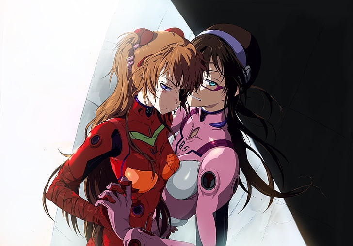 two female anime characters digital wallpaper, Eva, Neon Genesis Evangelion, HD wallpaper