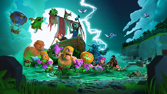 Hd Wallpaper Clash Of Clans Supercell Games Hd 4k Halloween Barbarian Wallpaper Flare