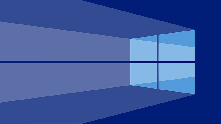 Windows wallpaper, Windows 10, Microsoft, blue, sparse, indoors HD wallpaper