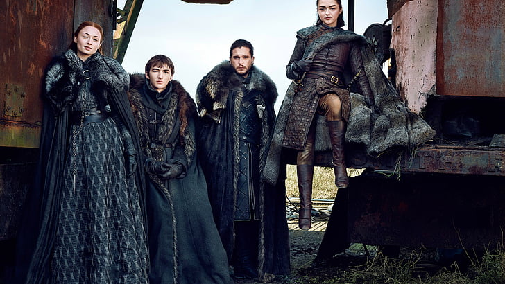 Game of Thrones Season 7, Jon Snow, Arya Stark, Brandon Stark, HD wallpaper