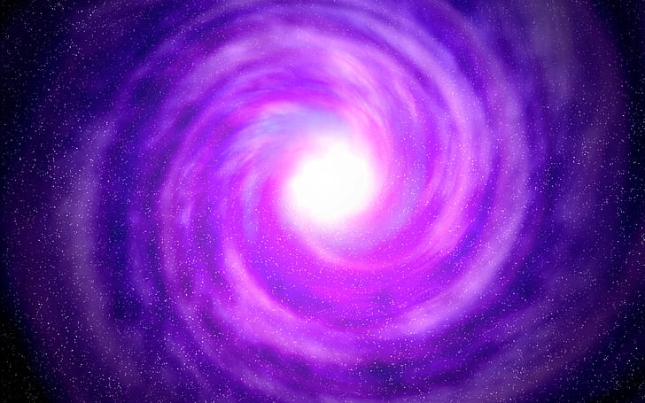 Violet, space, black hole, stars, HD wallpaper