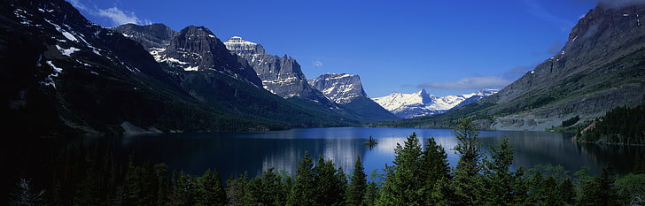 lake and mountain, mountains, Canada, landscape, nature, scenics - nature, HD wallpaper