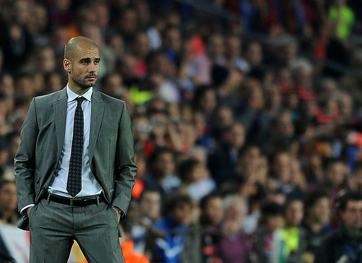men pep guardiola crowds, one person, business, standing, adult, HD wallpaper