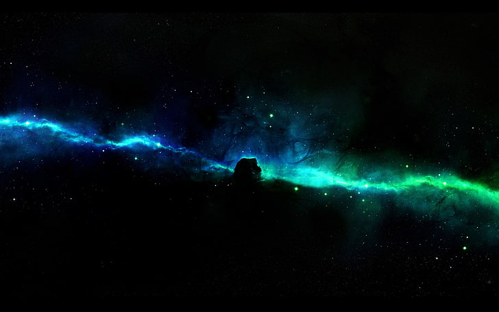 colorful, space, nebula, dark, Horsehead Nebula, space art, HD wallpaper