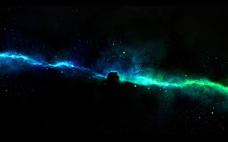 galaxy illustration, Horsehead Nebula, space, colorful, space art, HD wallpaper