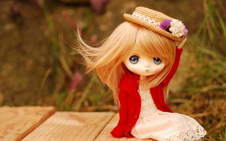 HD wallpaper: Cute Toy Girl HD, black haired woman doll, 1680x1050 |  Wallpaper Flare