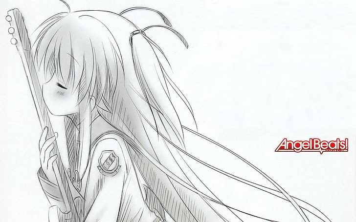 Hd Wallpaper Angel Beats Anime Cartoon Character Angel Beats