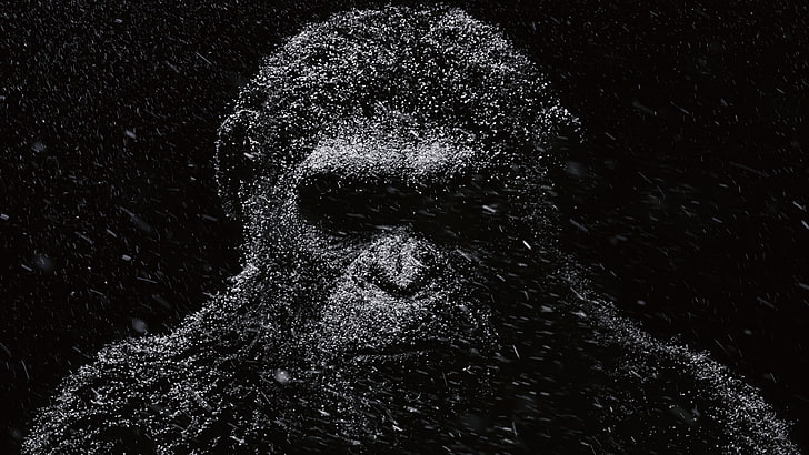 gorilla illustration, monkey, dark, Planet of the Apes, Dawn of the Planet of the Apes