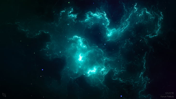 Nebula, Teal, Turquoise, 4K, 8K