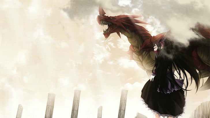 Anime, High School DxD, one person, motion, architecture, flying, HD wallpaper