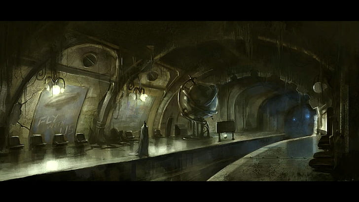 HD wallpaper: Batman Subway Tunnel Drawing HD, cartoon/comic | Wallpaper  Flare
