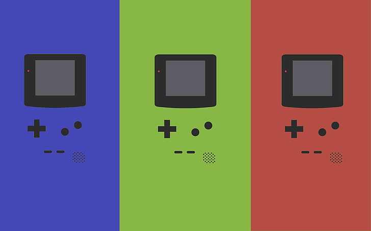 GameBoy, technology, green color, connection, multi colored, HD wallpaper