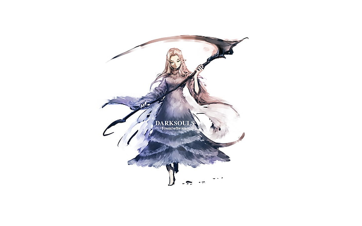 girl holding scythe illustration, Dark Souls, Crossbreed Priscilla, HD wallpaper