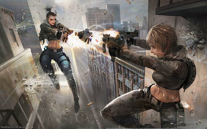 Born To Fire, video shooting game wallpaper, bullets, adventure, HD wallpaper