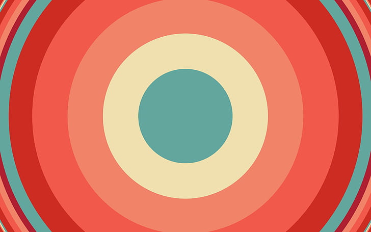 Pattern, Circles, Colorful, Bull's-eye, HD wallpaper