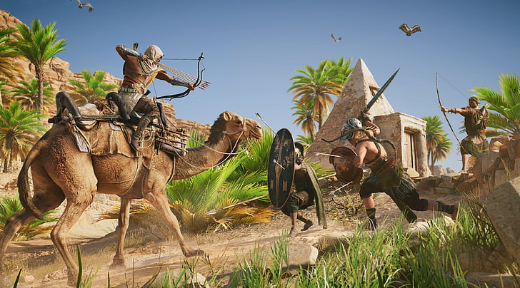 Assassins Creed Origins Game, Assassin's Creed Origins digital wallpaper