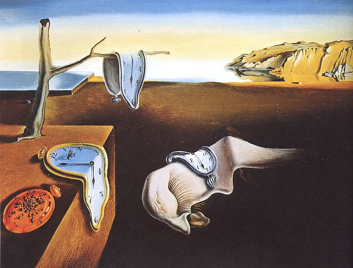 The Persistence of Memory by Salvador Dali, artwork, painting