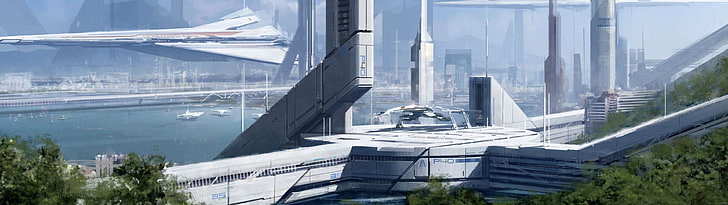 game wallpaper, video games, Mass Effect, transportation, architecture