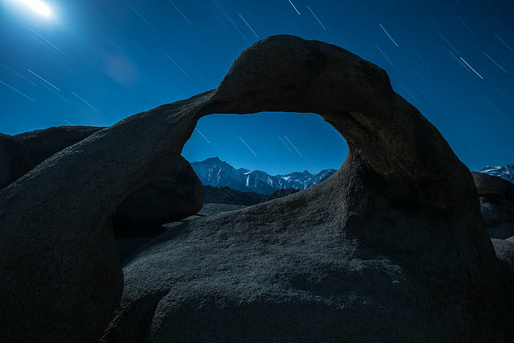 Delicate Arch, Mania, alabama hills  california, lone pine, night  star, HD wallpaper