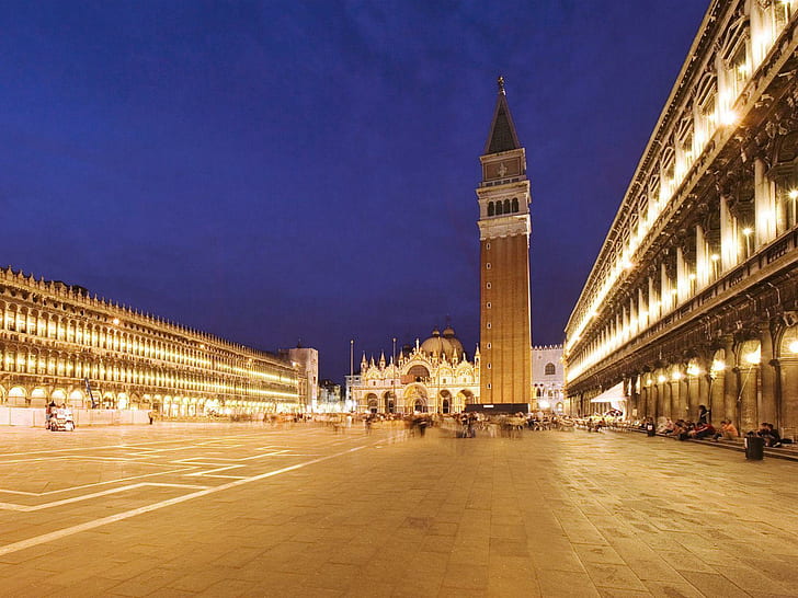 Venezia,piazza S.marco, watch tower, architecture, other, animals