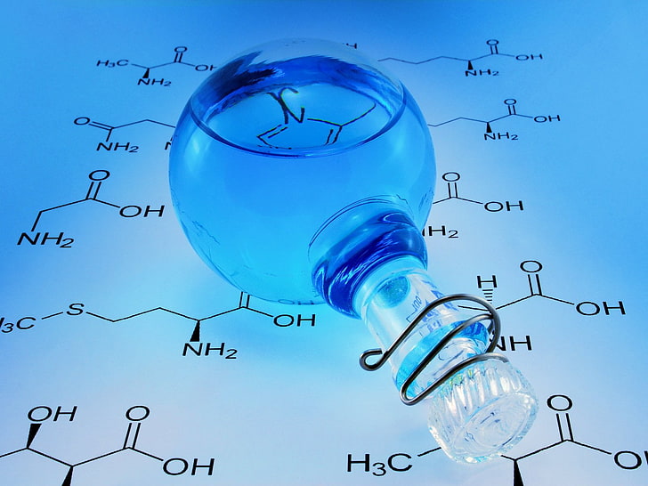 blue translucent glass bottle, Technology, Physics And Chemistry