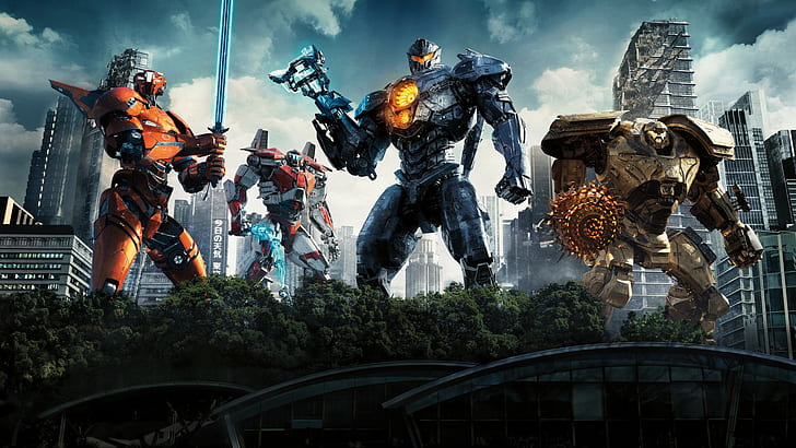 Pacific Rim, Pacific Rim : Uprising, Jaegers, Robots, science fiction, HD wallpaper