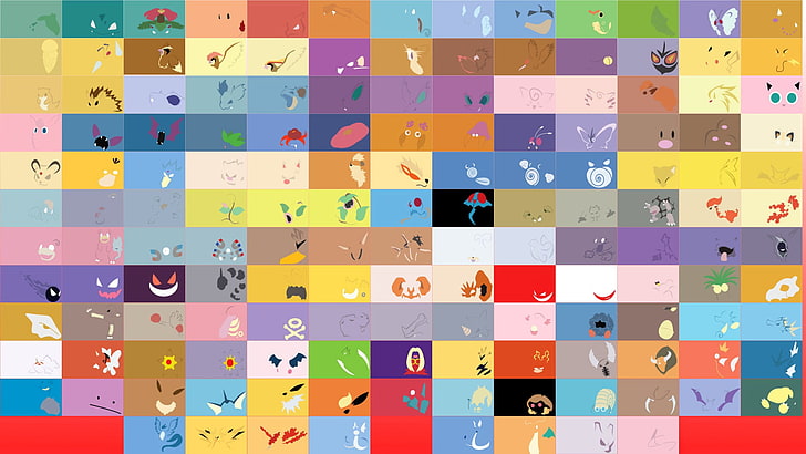 Pokemon collage digital wallpaper, Pokémon, Pokemon First Generation