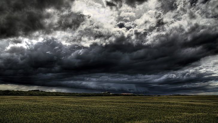 nature, landscape, HDR, overcast, storm, clouds