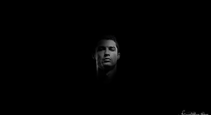Cristiano Ronaldo In Black T-Shirt Wallpaper