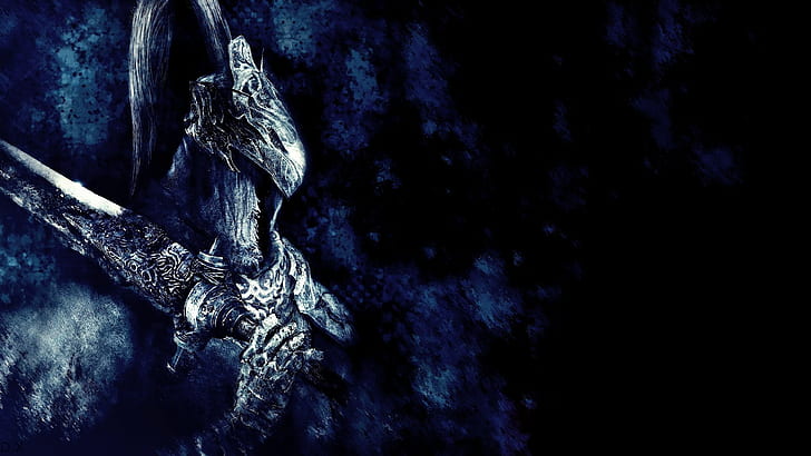 Dark Souls Knight Medieval Blue HD, video games, HD wallpaper
