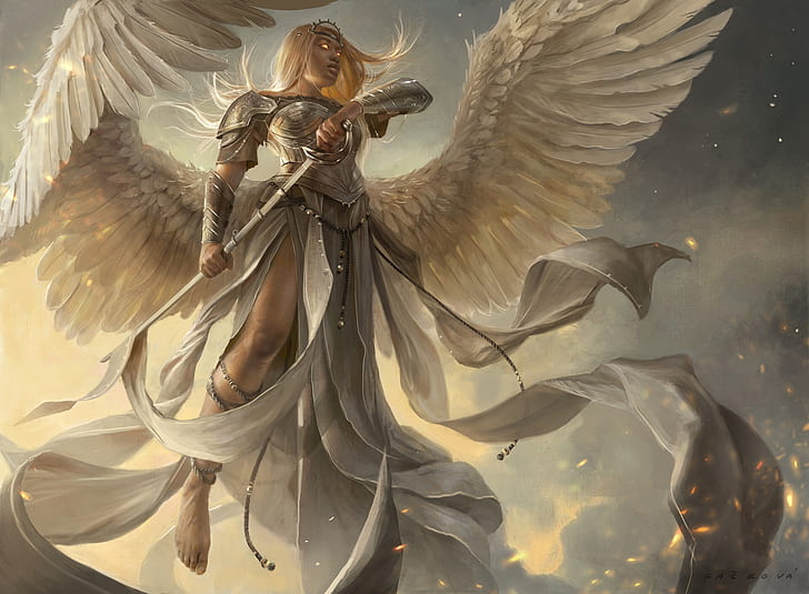 Fantasy, Angel Warrior, Wings, Woman