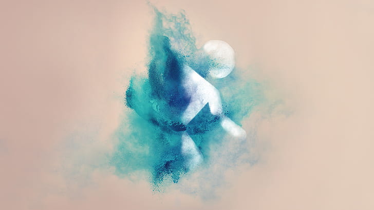 Portal (game), powder explosion, abstract, video games, Video Game Art