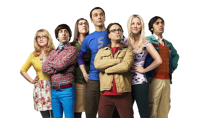 The big bang theory, 2007, Sheldon, Leonard, Penny, Howard, HD wallpaper