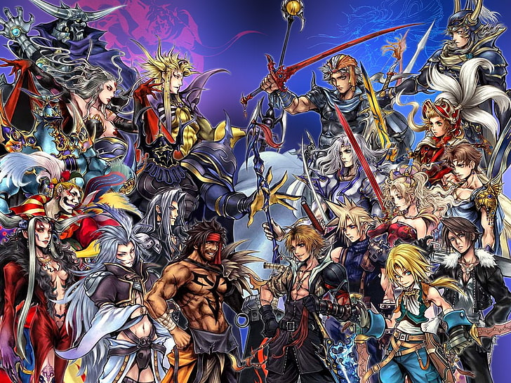 anime characters poster, Final Fantasy, Dissidia: Final Fantasy